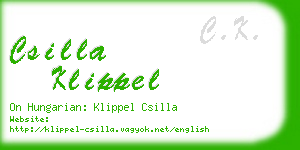 csilla klippel business card